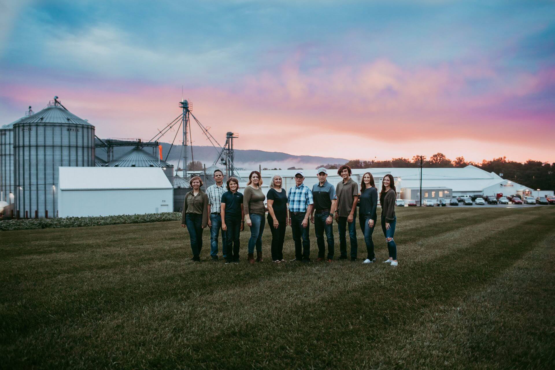 Family-photo-with-sunset-sky-image